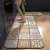 Tapete de Piso para Cocina de Barro Diatomeas, Se Limpia al Instante, Fácil de Lavar, Resistente al Aceite, Resistente a la Suciedad, Tapete Antideslizante, Absorbente de Agua, Absorbente de Aceite, Alfombra de una Sola Pieza