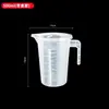 Taza medidora con escala, Cubo medidor de plástico PP, Doble escala blanca, Gran capacidad para tiendas de té de leche, Cilindro medidor para repostería, Taza medidora pequeña