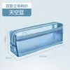 Estuche de malla de gran capacidad en stock, estuche transparente, bolsa para papelería, bolsa de almacenamiento, alto valor estético, bolsa de lápices práctica estilo ins