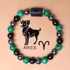 Pulseiras Best-Sellers Europeias e Americanas da Amazon Transfronteiriças Pulseiras de Ametista Magnéticas Doze Constelações Presentes Essenciais para Fabricantes Atacado