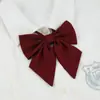 Uniforme JK Estilo College Cor Sólida Estudante Feminina Gravata Borboleta Uniforme Escolar Estilo Japonês Terno Seikan Gravata Borboleta Raízes Vermelhas