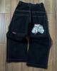 Tendencia de Celebridad de Internet Harajuku Hip-Hop Cráneo Retro Streetwear Jeans Jnco Y2K Jeans para Hombre Venta al por Mayor