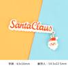 Colgante de Letra Brillante Navideño Accesorios de Resina DIY Pegamento Cremoso Decoración para Funda de Teléfono Llavero Adorno Colgante