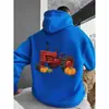 Sudadera con Capucha de Exportación Transfronteriza Estampado de Tractor Calabaza Moderna Amazon Wish Exportación Una Pieza Al Por Mayor