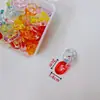 Chaveiro de Contas Tira de Silicone Corda de Couro Pingente Acessórios de Metal Argola de Aço Fivela de Porta Anel de Cartão Pequeno