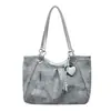 Bolso de Lona Estilo Coreano Retro Literario Estilo Universitario para Mujer 2026 Nueva Moda Verano Gran Capacidad Bolso de Hombro