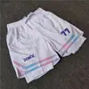 Pantalones Cortos Deportivos de Tres Puntos a la Rodilla Solo Fitness Doble Capa Falso Dos Piezas Anti-Exposición Pantalones de Entrenamiento de Verano Baloncesto Americano