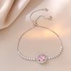 Collar para Mujer, Estilo Europeo y Americano Corazón Giratorio Cruzado Transfronterizo Zirconia Microincrustada Conjunto Giratorio de Tres Piezas Collar de Acero de Titanio