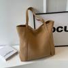 Saco de grande capacidade feminino 2024 Nova moda simples casual lona saco de ombro classe Commuter Shopping Tote Bag