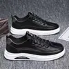 Venda Direta de Comércio Exterior Tênis Brancos Primavera e Outono Sapatos Casuais Masculinos de PU Estilo Coreano Tendência Sapatos Casuais de Couro