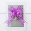 Guirnalda de Cinta Colorida Color Sólido Transparente Elegante Flor Estirada a Mano Decoración de Fiesta Boda Habitación Coche de Boda Escalera Techo Lazo
