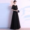 Vestido Formal de Comercio Exterior 2026 Nuevo Vestido Negro de Banquete para Adultos, Elegante y Sofisticado, Adelgazante y Favorecedor de la Figura Vestido de Fiesta