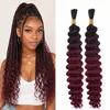 Paquetes de Cabello Europeo y Americano Ondulado Profundo Transfronterizos, Extensiones de Cabello Rizado de Lana de Fibra Sintética de Alta Temperatura Boho Deep Bulk