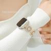 Correa de metal con forma de O y diamantes para Apple Watch, nueva para la serie completa de Apple Watch 5/6/7/8