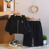 Conjunto de ropa nuevo de otoño 2026 para bebés y niños pequeños: conjunto elegante de chaqueta de béisbol y sudadera para niñas pequeñas