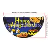 Bandera de Halloween de Medio Círculo de Amazon Decoración para Patio y Balcón Pancarta en Forma de Abanico Pancarta Decorativa para Ambiente de Fiesta Festiva