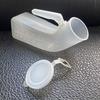 Orinal para hombres de PP 1000 ml Orinal médico de PE para hombres Orinal de plástico transparente con tapa para recoger orina en la cama Orinal
