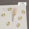 Acessório de guirlanda de estrela-do-mar com pérolas e cravejado de diamantes, tendência de luxo, decoração de unha 3D versátil e luxuosa com pérolas e diamantes
