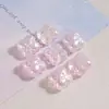 Cadena para Teléfono Haijia Chapada con Patrón Colorido de Trébol de Cuatro Hojas y Cuentas Materiales para Manualidades Piezas Pequeñas Decorativas ABS