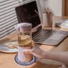 Posavasos de silicona redondo de 9,8 cm, creativo, para café, almohadilla aislante antideslizante simple, tapete para taza de té