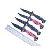 Cuchillo de Fruta Plegable Colorido Boston al por Mayor, Cuchillo de Autodefensa para Mujeres, Cuchillo de Acero Inoxidable para Puestos de Mercado Nocturno, Fuente de Suministro