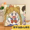 Sailor Moon Pintura a Óleo Digital DIY Lua de Gelo e Água Desenho Animado Colorização Acrílica Quiosque Fabricante Atacadista Estoque Pronto