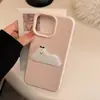 Estilo Ins Minimalista Cachorro 17Pro Max Manzana 16 Funda para Teléfono Silicona iPhone 14 Compatible 13 3D Diseño de Nicho