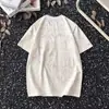 2026 Verão Nova Moda Tendência Simples Camiseta de Manga Curta para Homens Versátil Casual Estampa de Letra Manga Meia Manga Ins
