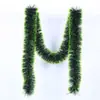 Fita de Laço Verde Escuro com Borda Branca de 2m Tinsel de Natal Decoração de Parede de Fundo de Teto de Shopping Tinsel Tinsel de Natal