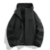 Chaqueta de senderismo cortavientos e impermeable estilo montaña OEM/ODM personalizada, conjunto de dos piezas desmontable tres en uno con estampados