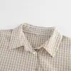 Otoño Europeo y Americano Nuevo Pijama de Cuadros con Volantes de Manga Larga para Mujer Algodón Holgado Casual Ropa para el Hogar Transfronterizo