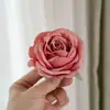 Cabezas de Flores de Rosa Glaseadas Flores Artificiales Fabricante Flores Falsas Plantas Verdes Venta al por Mayor Decoración de Bodas Manualidades Estilo Ins Transfronterizo