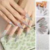 Zhengxiang Red Social con Joyería para Uñas al por Mayor DIY Pegatinas de Uñas de Encaje Blanco Pegatinas de Uñas de Flores Rosas INS
