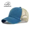 Gorras de Béisbol Transpirables de Malla de Algodón Lavado al por Mayor Transfronterizas, Gorras de Sol Transpirables para Mujer, Gorras con Visera de Verano, Gorras de Moda para Hombre