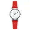 Reloj de Moda para Mujer Más Vendido en Comercio Exterior, Popular en el Sudeste Asiático, Reloj con Correa de Cuero y Esfera Sencilla, Reloj de Cuarzo de Vidrio de Gama Alta para Mujer