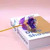 Ramo de Rosas de Lámina de Oro 24K, Flores Artificiales Eternas, Regalo de San Valentín Cumpleaños, Regalo de Navidad, Hecho a Mano