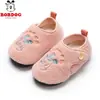 Zapatos de casa Babu Dou, pantuflas de algodón para bebé, zapatos de interior para niños para primavera, otoño, invierno, zapatos de piso, zapatos de algodón, pantuflas para niñas