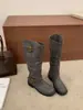 Botas altas retro desgastadas para mujer, nueva colección de otoño 2026, en una hermosa paleta de colores terrosos, botas altas de equitación