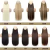 Extensiones de cabello de línea de pesca transfronteriza europeas y americanas, extensiones de cabello largo liso invisibles y sin costuras, disponibles en múltiples colores, para exportación