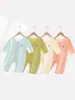 Mameluco de Verano 7A de Manga Larga tipo Seda para Niños y Niñas, Ropa con Aire Acondicionado, Pelele Sin Costuras de Manga 7/8 para Recién Nacidos