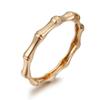 Pulseira de Bambu Banhada a Ouro Feminina Versátil Abertura Alta Pulseira para Meninas Europeias e Americanas Pulseira Avançada Joias Transfronteiriças