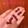 Cuentas de Arena Púrpura Dorada de Mineral Crudo de Alto Contenido para Dinero, Hilo de Cuentas de Monedas de Cobre de Cinabrio Natural, Cuentas Redondas de Cinabrio Rojo Aproximadamente de 8-11.5 mm
