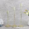 Yama Dorado Europeo y Americano Metal Hierro Portavelas Accesorios de Boda Creativo Arreglo de Mesa Candelabro
