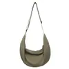 Moda Nuevo Diseño de Nicho Estilo Perezoso Minimalista Bolso de Nylon Ligero Tipo Dumpling Versátil Gran Capacidad Bolso de Hombro Cruzado