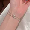 Pulseira de Camada Dupla, Luxo Leve, Nicho, Joia de Alto Padrão, Flor, Estrela, Pulseira de Cruz, Pulseira Exquisita e Versátil