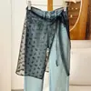 Diseño Estilo Coreano Encaje Bordado Cinturón de Encaje Bufanda de Seda Superpuesta con Falda de Gasa de Longitud Media Accesorios para Cortina de Trasero