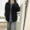 Jaqueta de Algodão com Zíper de Caranguejo de Cinco Listras Slim-Fit para Casal para Mulheres, Novo Casaco de Algodão Quente com Capuz Estilo Coreano Solto da Moda para Estudantes
