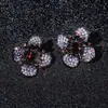 Venda Quente Transfronteiriça Brincos de Cobre com Zircônia Estilo Luxo Leve Brincos Completamente de Diamante de Alta Qualidade Franceses para Mulheres Brincos de Diamante de Nova Cor