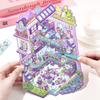 [nueva super versión] caja de juguetes mundo espacio paisajismo pegatinas 3d paisajismo pegatinas cabaña DIY