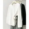 Moletom estiloso com design de outono para meninas plus size, com mangas bufantes, top base versátil 0889